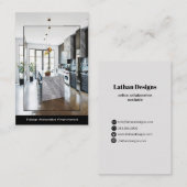 carte de visite du décorateur/entrepreneur (Devant / Derrière)