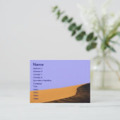 Carte de visite du désert (Debout devant)