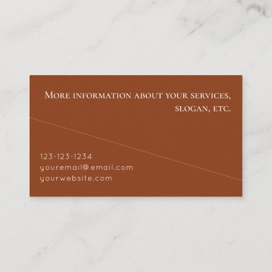 Carte de visite du désert aquarelle (Dos)