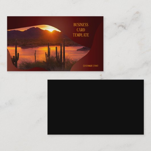 Carte de visite du désert de Sunset en Arizona (Devant / Derrière)