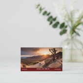 Carte de visite du désert du coucher du soleil (Debout devant)
