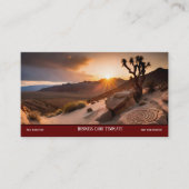 Carte de visite du désert du coucher du soleil (Devant)