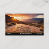 Carte de visite du désert du coucher du soleil (Devant)