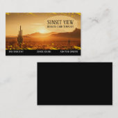 Carte de visite du désert Sunset Landcape (Devant / Derrière)