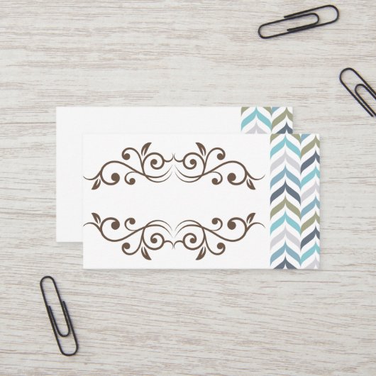 Carte de visite du design classique (Devant/Arrière en situation)