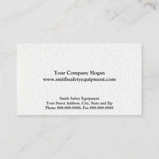 Carte de visite du détecteur de fumée (Dos)