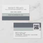 Carte de visite du diamant QR (Devant / Derrière)