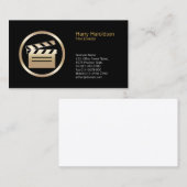 Carte de visite du directeur d'icône Gold Clapperb (Devant / Derrière)