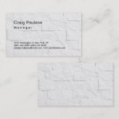 Carte de visite du directeur du Motif de briques m (Devant / Derrière)