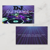 carte de visite du DJ (Devant / Derrière)
