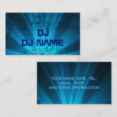 carte de visite du DJ (Devant / Derrière)