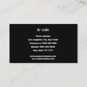 Carte de visite du DJ (Dos)