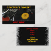 Carte de visite du DJ (Devant / Derrière)