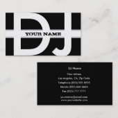 Carte de visite du DJ (Devant / Derrière)