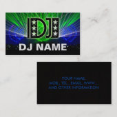CARTE DE VISITE DU DJ (Devant / Derrière)
