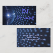 carte de visite du DJ (Devant / Derrière)