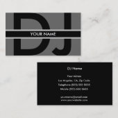 Carte de visite du DJ (Devant / Derrière)