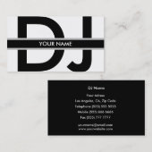 Carte de visite du DJ (Devant / Derrière)