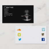 Carte de visite du DJ de partie avec les icônes (Devant / Derrière)