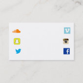 Carte de visite du DJ de partie avec les icônes (Dos)