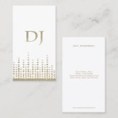 Carte de visite du DJ de parties scintillantes (Devant / Derrière)