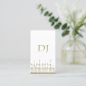 Carte de visite du DJ de parties scintillantes (Debout devant)