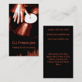 Carte de visite du DJ de Tourne-disque (Devant / Derrière)