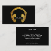 Carte de visite du DJ d'écouteur de parties (Devant / Derrière)