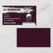 Carte de visite du DJ [femelle] - personnalisable (Devant / Derrière)