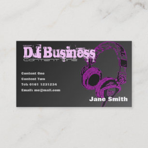 Carte de visite du DJ [rose] - personnalisable