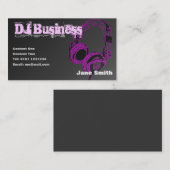 Carte de visite du DJ [rose] - personnalisable (Devant / Derrière)