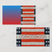 CARTE DE VISITE du drapeau américain (Devant / Derrière)
