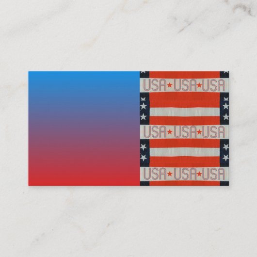 CARTE DE VISITE du drapeau américain (Devant)