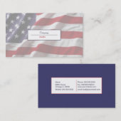 Carte de visite du drapeau américain (Devant / Derrière)