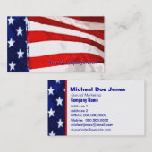 Carte de visite du drapeau américain (Devant / Derrière)