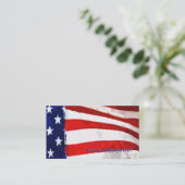 Carte de visite du drapeau américain (Debout devant)