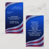 Carte de visite du drapeau américain (Devant / Derrière)