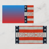 CARTE DE VISITE du drapeau américain (Devant / Derrière)