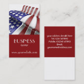 Carte de visite du drapeau américain (Devant / Derrière)