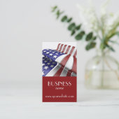 Carte de visite du drapeau américain (Debout devant)