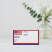 Carte de visite du drapeau américain (Debout devant)