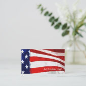 Carte de visite du drapeau américain (Debout devant)