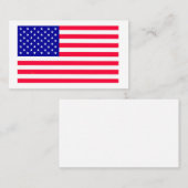 CARTE DE VISITE du drapeau américain américain (Devant / Derrière)