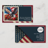 Carte de visite du drapeau américain patriotique (Devant / Derrière)