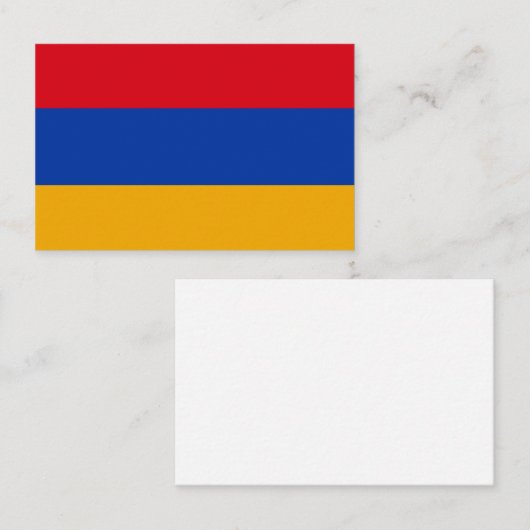 Carte de visite du drapeau arménien (Devant / Derrière)