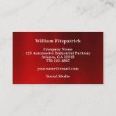 Carte de visite du drapeau de course blanc rouge m (Dos)