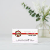 Carte de visite du drapeau des pompiers de la lign (Debout devant)