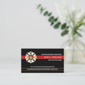 Carte de visite du drapeau des pompiers de la lign (Debout devant)