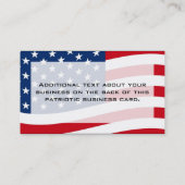 Carte de visite du drapeau patriotique moderne Wav (Dos)