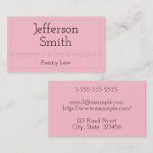 Carte de visite du droit de la famille de base (Devant / Derrière)